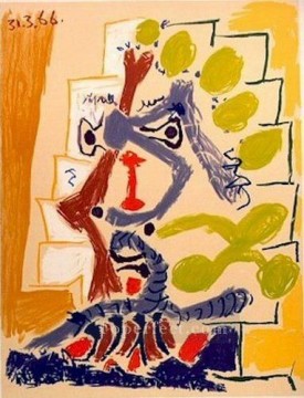 Visage 1966 Cubist Oil Paintings